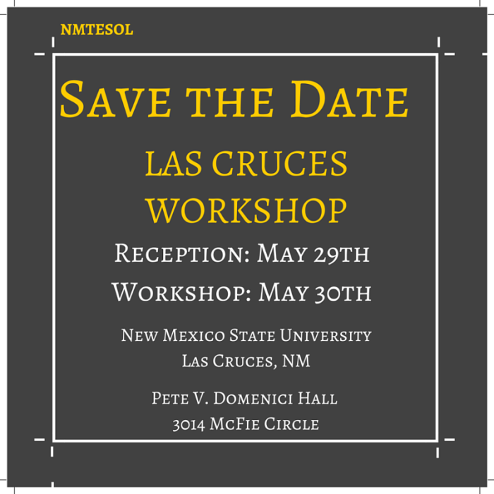 Saves the Date Las Cruces Workshop - BLACK